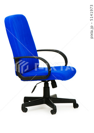 Blue office chair isolated on the white Blue office chair isolated on the white 5141973
