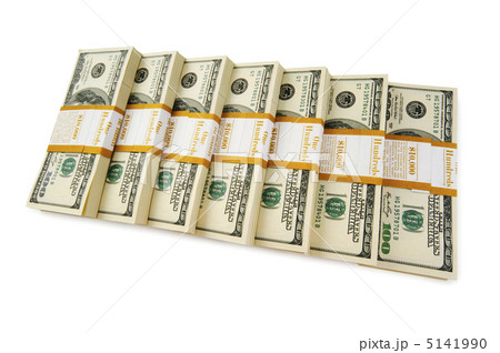 Stack of dollars isolated on the white Stack of dollars isolated on the white 5141990