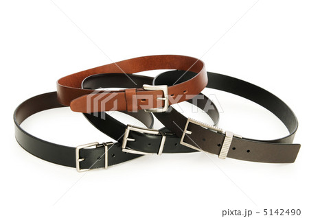 Leather belt isolated on the white background Leather belt isolated on the white background 5142490