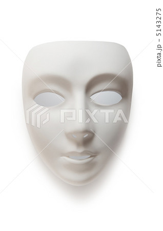 Theatre concept with the white plastic masks 5143275