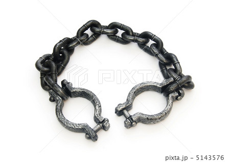 Metal shackles isolated on the white background 5143576