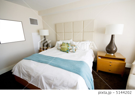 Double bed in the modern interior room Double bed in the modern interior room 5144202