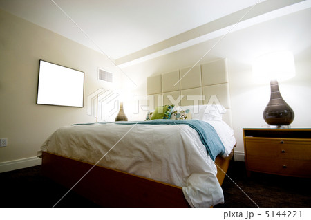 Double bed in the modern interior room Double bed in the modern interior room 5144221