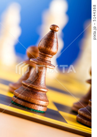 Set of chess figures on the playing board 5144368