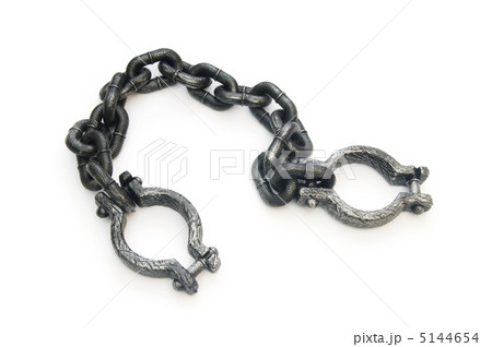 Metal shackles isolated on the white background Metal shackles isolated on the white background 5144654