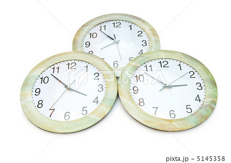 Round clocks isolated on the white background 5145358