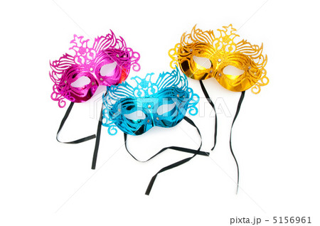 Ornate masks isolated on the white background Ornate masks isolated on the white background 5156961