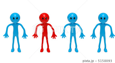"Stand out from the crowd" concept with smilies "Stand out from the crowd" concept with smilies 5158093