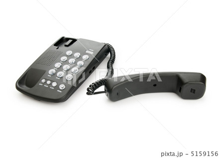 Black phone isolated on the white background 5159156