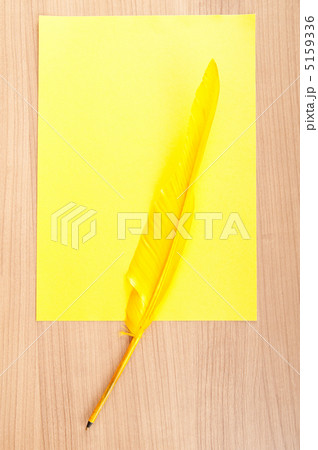 Paper and feather in vintage writing concept 5159336