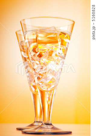Water in the glass against gradient background 5160828