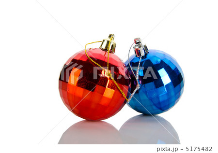 Christmas concept with baubles on white 5175482