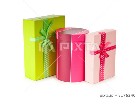 Gift boxes isolated on the white Gift boxes isolated on the white 5176240