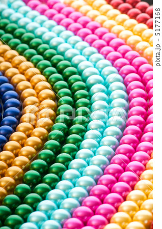 Abstract with colourful pearl necklaces 5177168