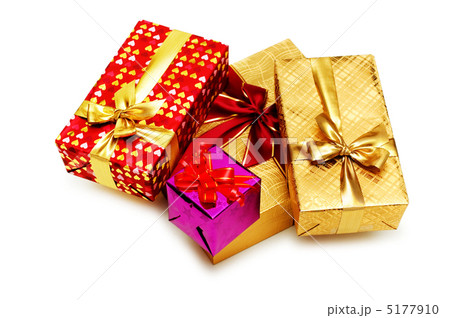 Gift boxes isolated on the white background Gift boxes isolated on the white background 5177910