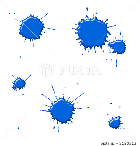 塗料 飛び散る 青色 11のイラスト素材