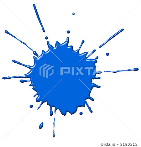 塗料 飛び散る 青色 13のイラスト素材
