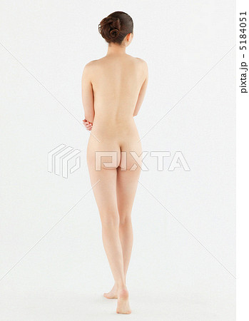 後ろ姿 ヌード 裸の写真素材