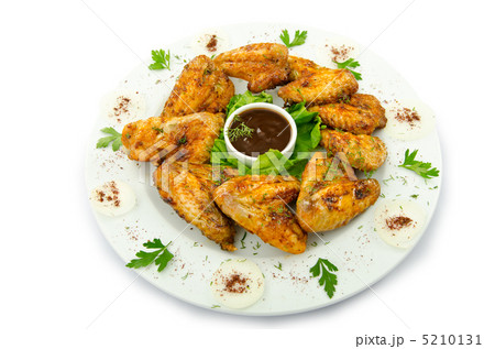 Chicken wings barbeque in the plate 5210131