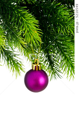 Christmas concept with baubles on white 5210549