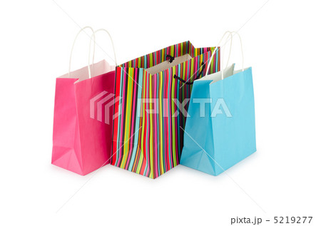 Shopping concept with bag on white 5219277