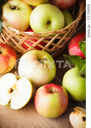 Apples on wooden table 5219869