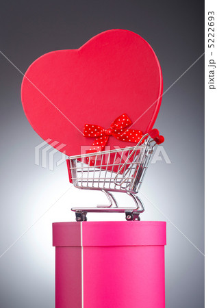 Christmas shopping concept with shopping cart 5222693