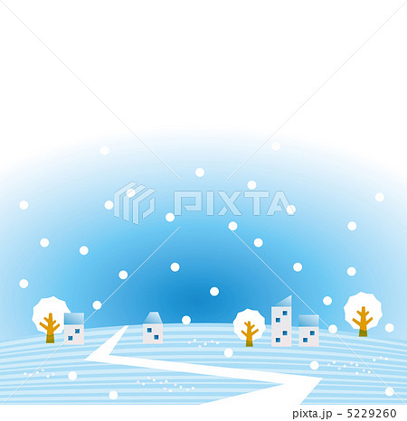 雪が降る町のイラスト素材