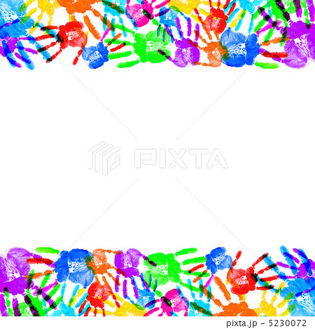 Hand print on the white 5230072