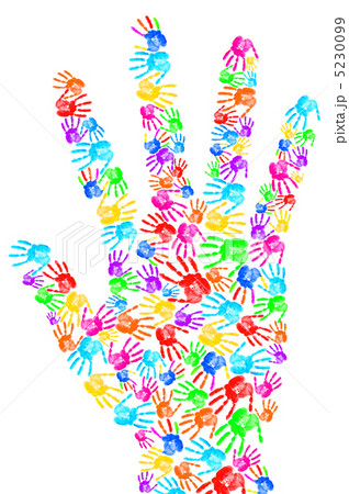 Hand print on the white 5230099