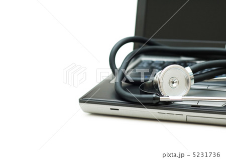 Stethoscope and laptop illustrating concept of digital security Stethoscope and laptop illustrating concept of digital security 5231736