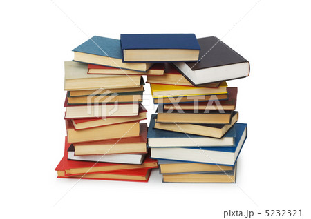 Stack of books isolated on the white background Stack of books isolated on the white background 5232321
