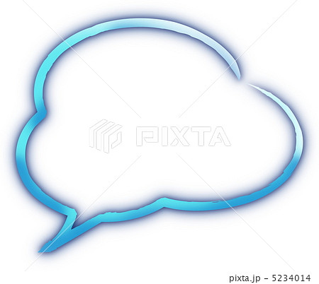 水色吹き出し枠のイラスト素材 水色吹き出し枠のイラスト素材