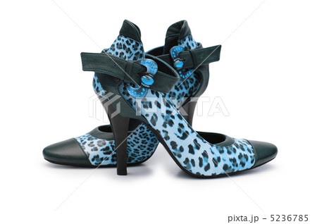 Tiger leather shoes on white 5236785