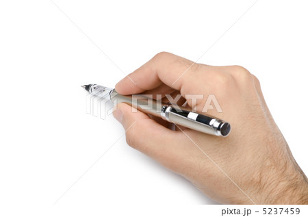 Hand with pen writing on white Hand with pen writing on white 5237459