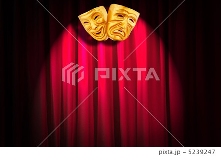 Theatre performance concept with masks Theatre performance concept with masks 5239247