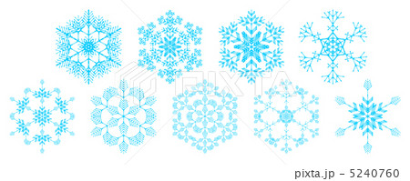 set of decorative snowflakes, vector 5240760