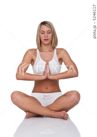 Fitness series - Blond woman in yoga position Fitness series - Blond woman in yoga position 5246117