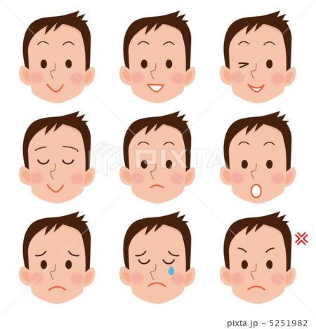 成人男性　表情　アイコン 5251982