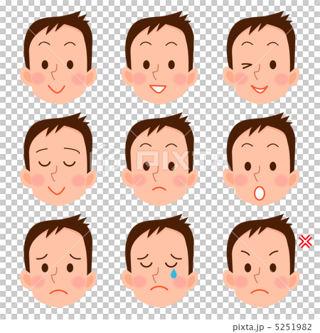成人男性　表情　アイコン 5251982