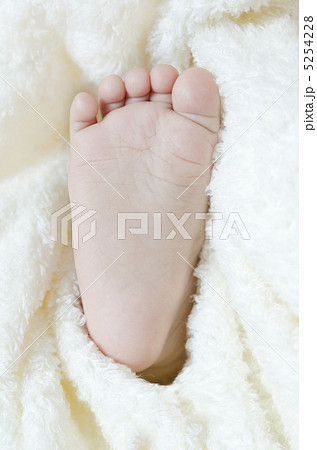 赤ちゃんのかわいい足裏の写真素材