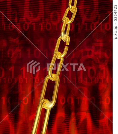 切れそうな金色のチェーンブロック 5254425