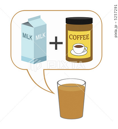 コーヒー牛乳のイラスト素材
