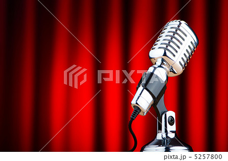 Vintage microphone against the background Vintage microphone against the background 5257800
