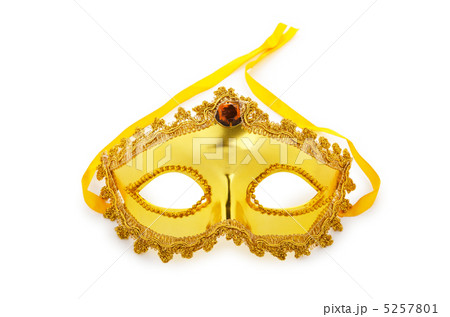 Golden mask isolated on the white Golden mask isolated on the white 5257801