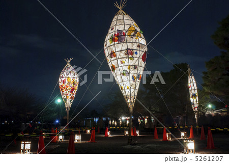 嵐山花灯路　中の島公園の巨大行灯 5261207