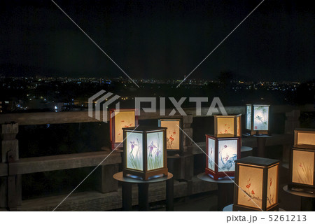 嵐山花灯路　法輪寺舞台の京行灯 5261213