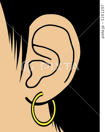 ピアスをつけた耳のイラスト素材 5261297 Pixta