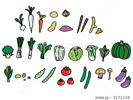 野菜のイラストのイラスト素材 5272138 Pixta