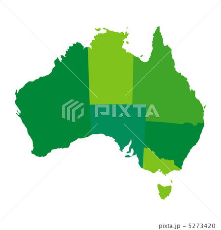 オーストラリア 地図 のイラスト素材 5273420 Pixta